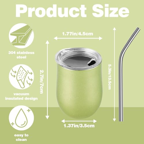 Stainless Steel 3oz Mini Wine Tumblers Set for Women - 6 Pack