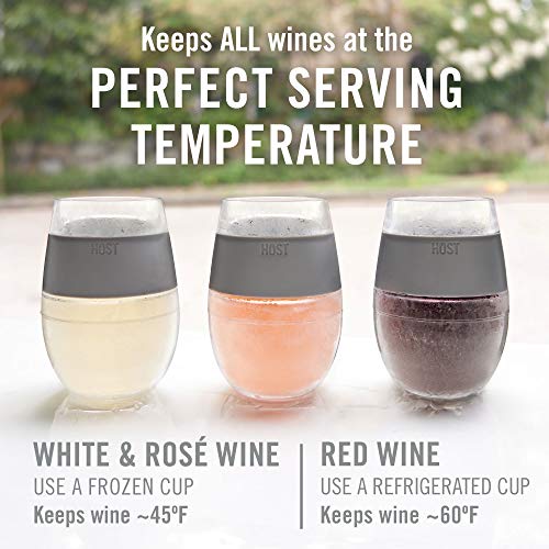 Coral Insulated Wine Freeze Cups - Set of 2, 8.5 oz Red & White Wine